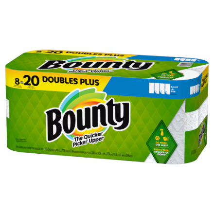 Bounty Select-A-Size Double Plus White 2-Ply Paper Towels (8-Rolls)